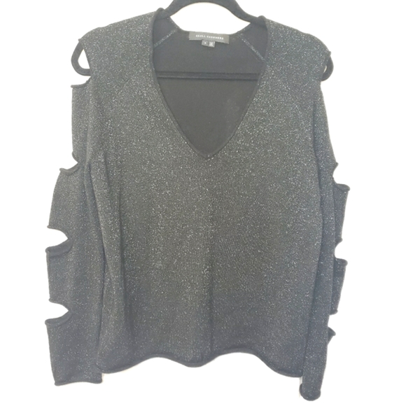 SKULL CASHMERE Tyrone Cutout Sleeve Cashmere Blend Sweater - Picture 5 of 9